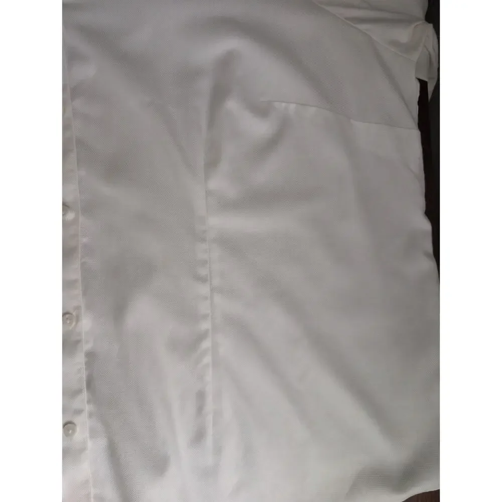 Coldwater Creek Blouse Womens 3X White Non-Iron Button Career Work‎ Professional
